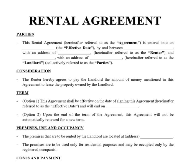 किरायानामा/Rent Agreement